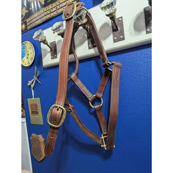 Leather Thoroughbred Race Horse Halter - Picture 4 of 9